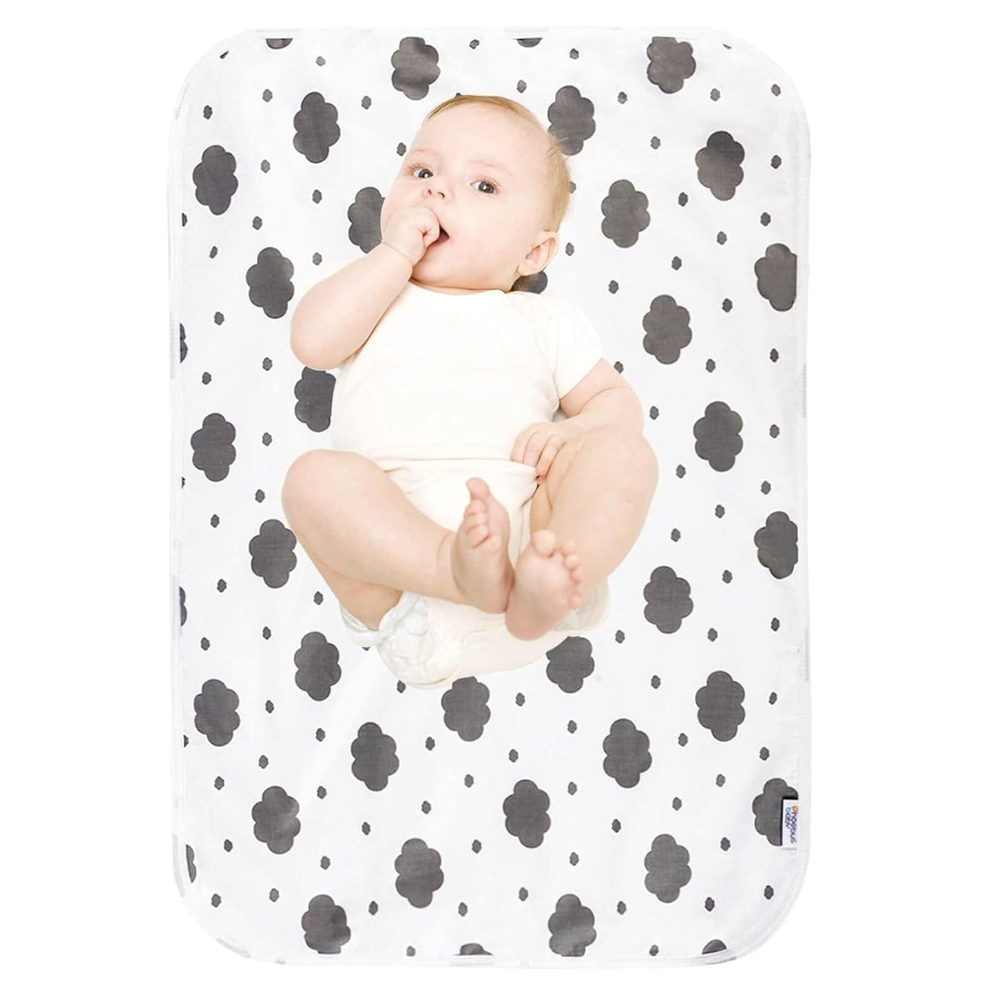 Baby Diaper Changing Pad, 21 5/8" x 31.5" Waterproof Changing Pad Liners - Reusable Soft and Absorbent Portable Changing Mat(Flower1PCS)