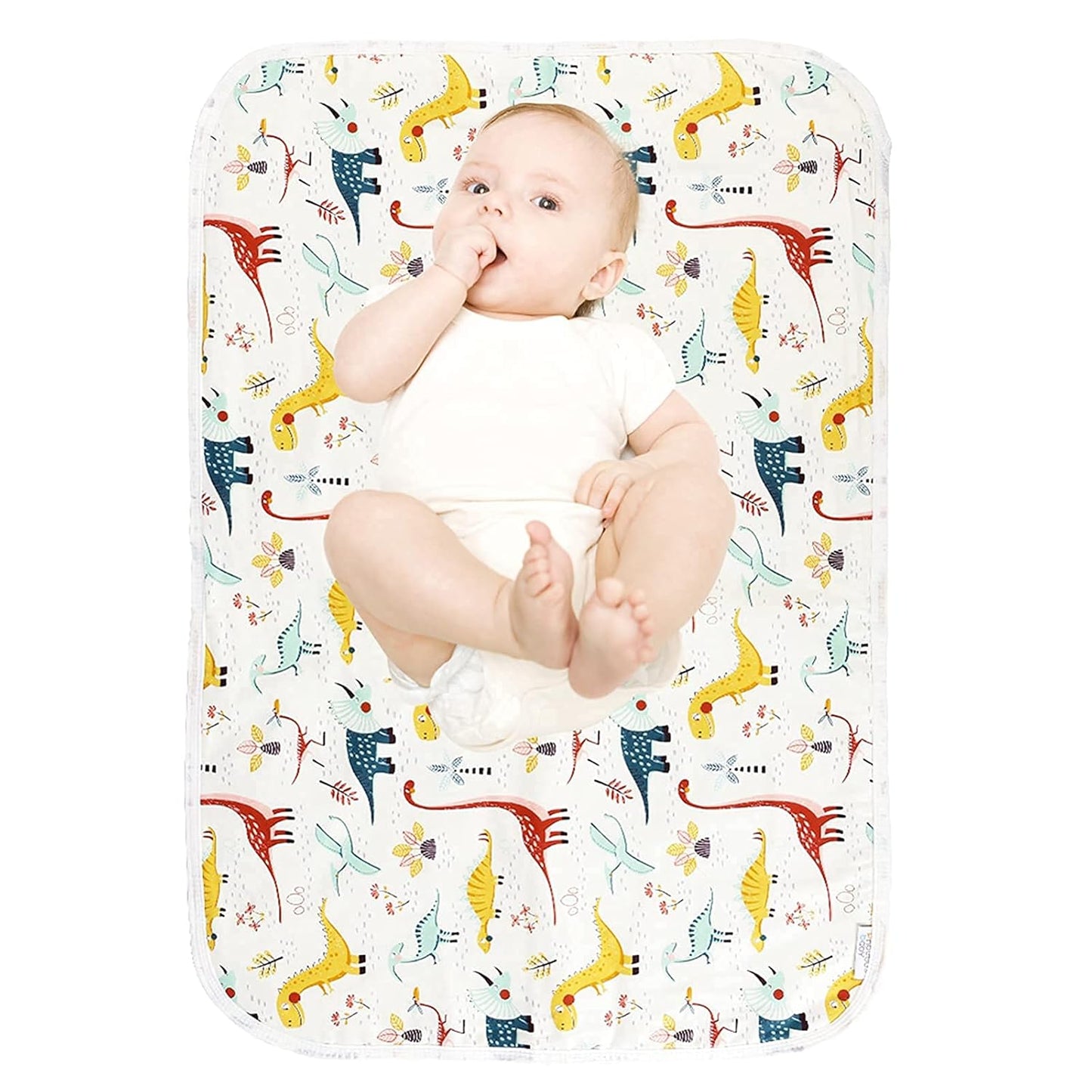 Baby Diaper Changing Pad, 21 5/8" x 31.5" Waterproof Changing Pad Liners - Reusable Soft and Absorbent Portable Changing Mat(Flower1PCS)