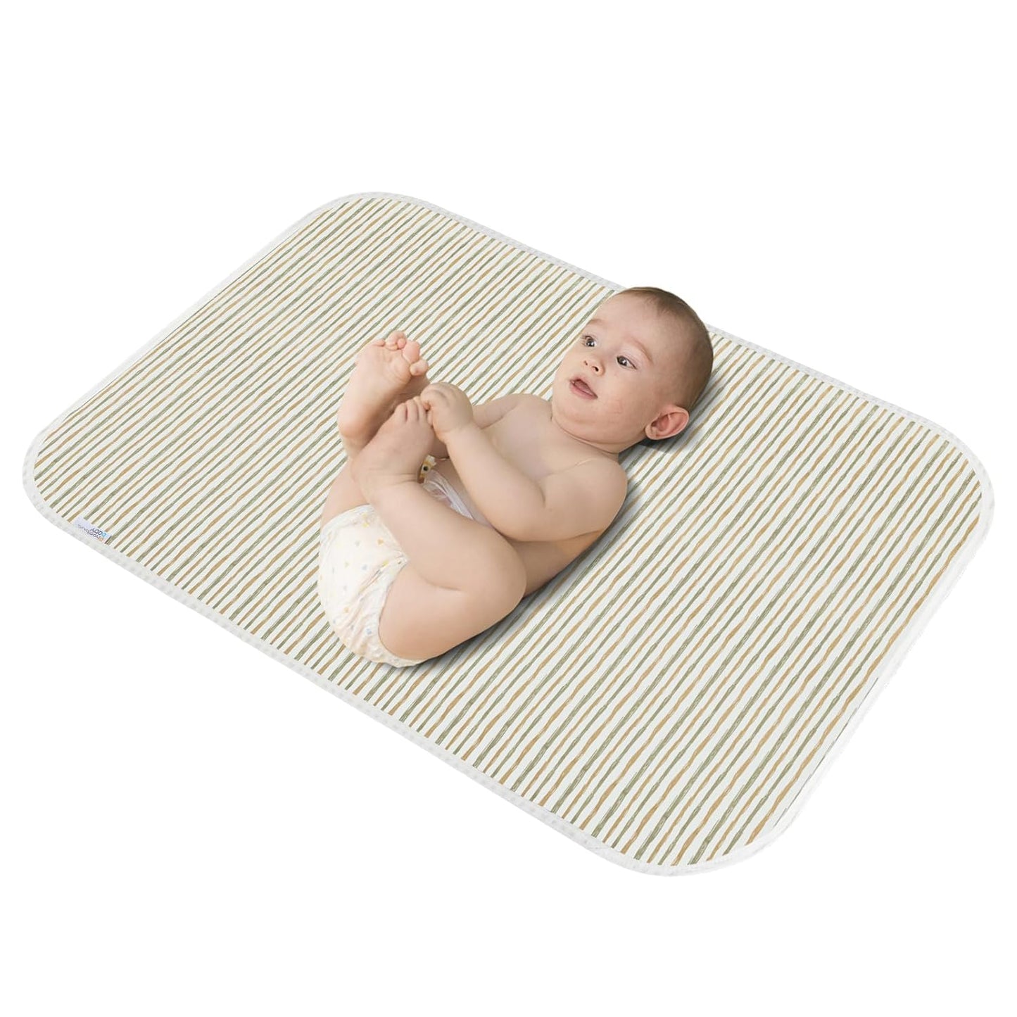 Baby Diaper Changing Pad, 21 5/8" x 31.5" Waterproof Changing Pad Liners - Reusable Soft and Absorbent Portable Changing Mat(Flower1PCS)